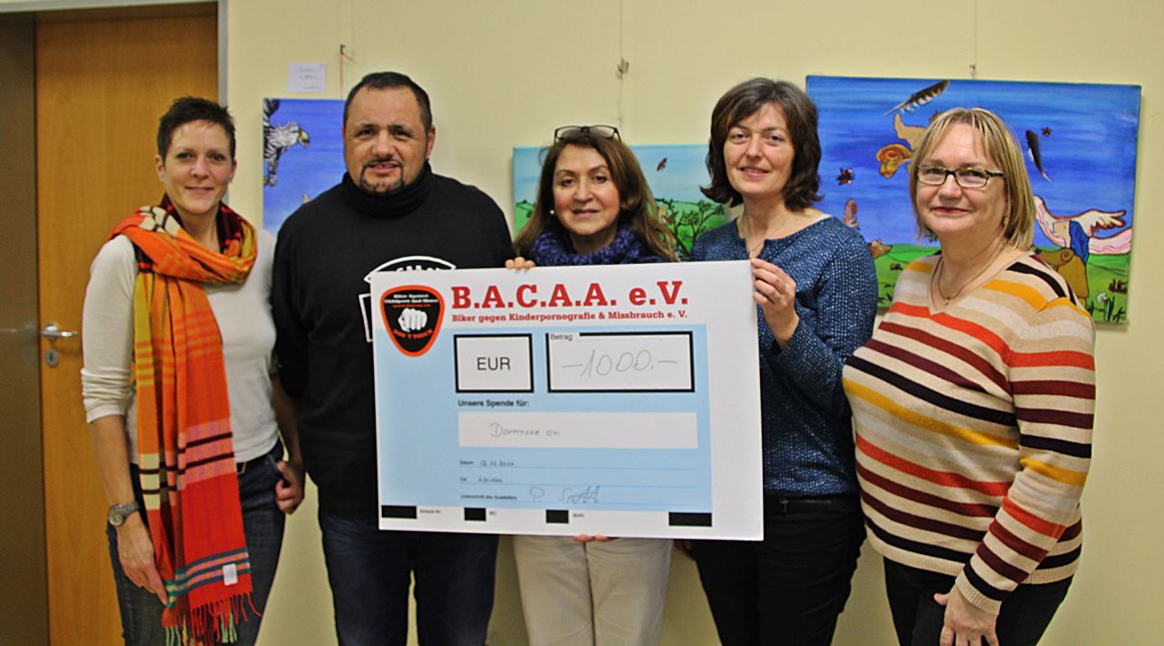 Biker spenden an Dornrose e.V.: Gemeinsam gegen sexualisierte Gewalt