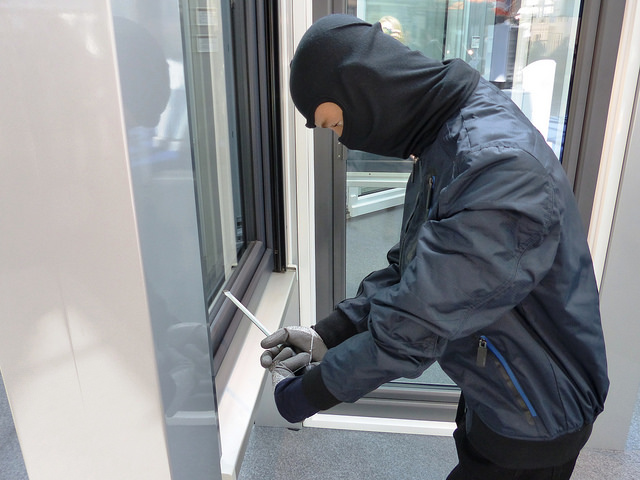 Einbruch, Einbrecher, Dieb, Symbol Diebstahl,