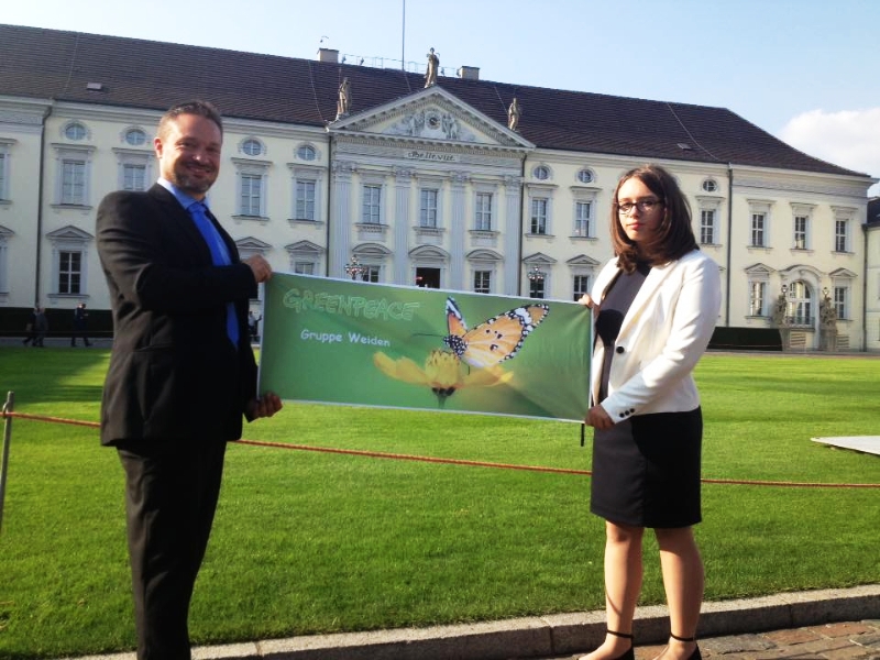Greenpeace Weiden bei Bundespräsident Gauck Bürgerfest