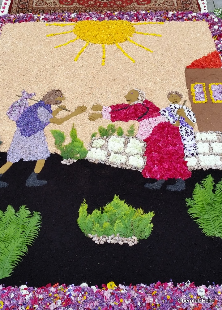 Blumenteppich Fronleichnam Neustadt Kolpingsfamilie