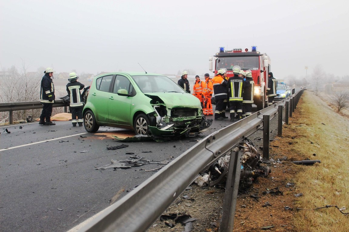 Schwerer Unfall B22 Tödlich