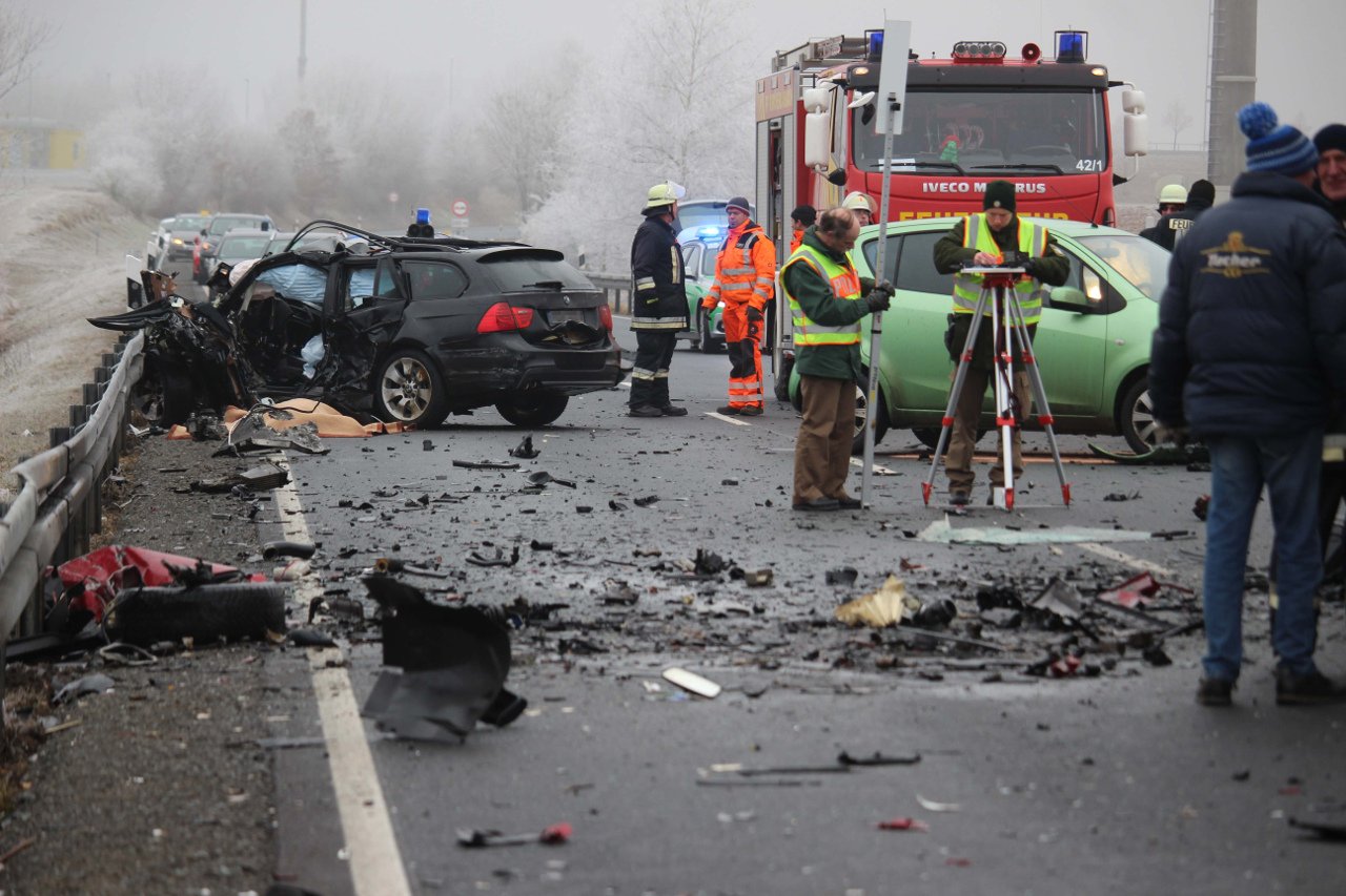 Schwerer Unfall B22 Tödlich