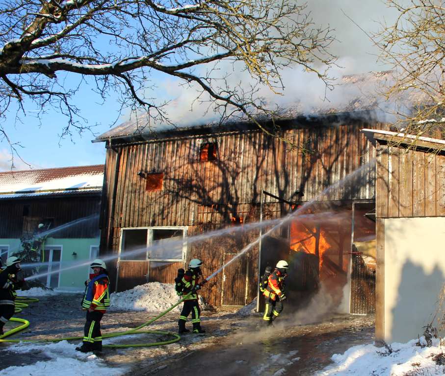 Brand in landwirtschaftlichem Nebengebäude