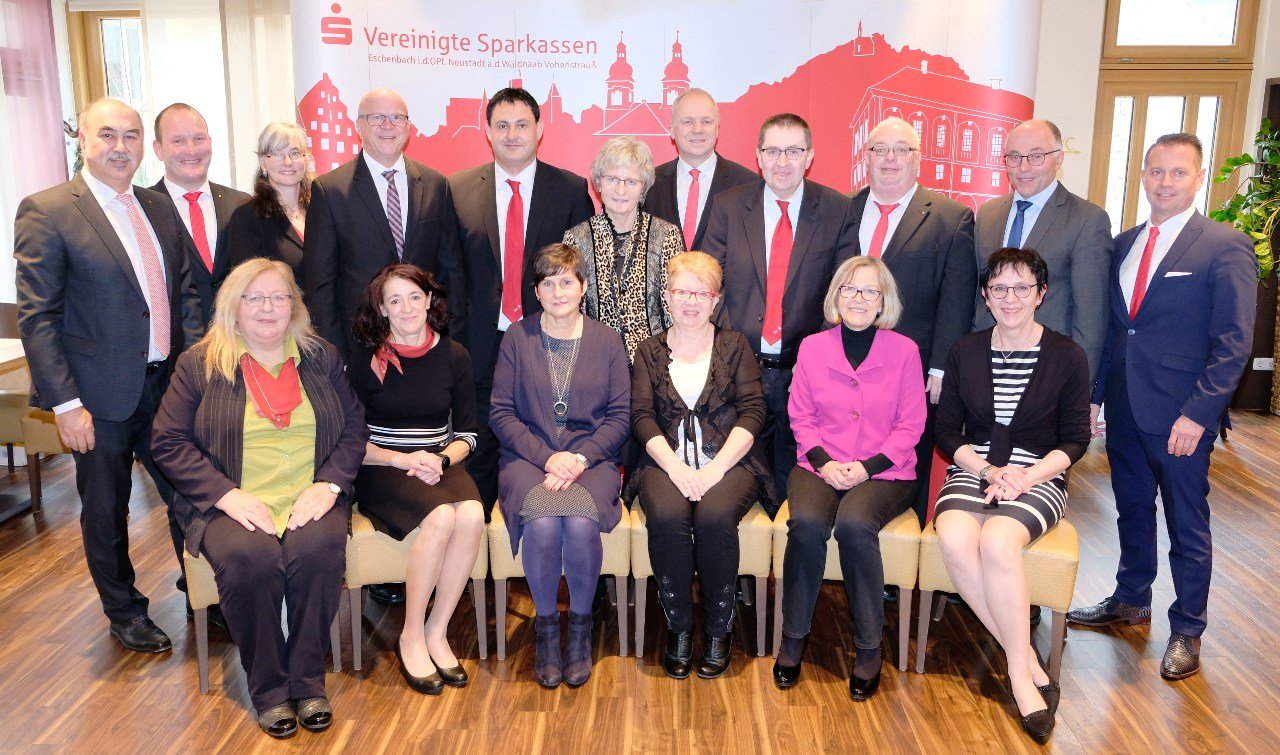 Sparkasse Ehrung Mitarbeiter
