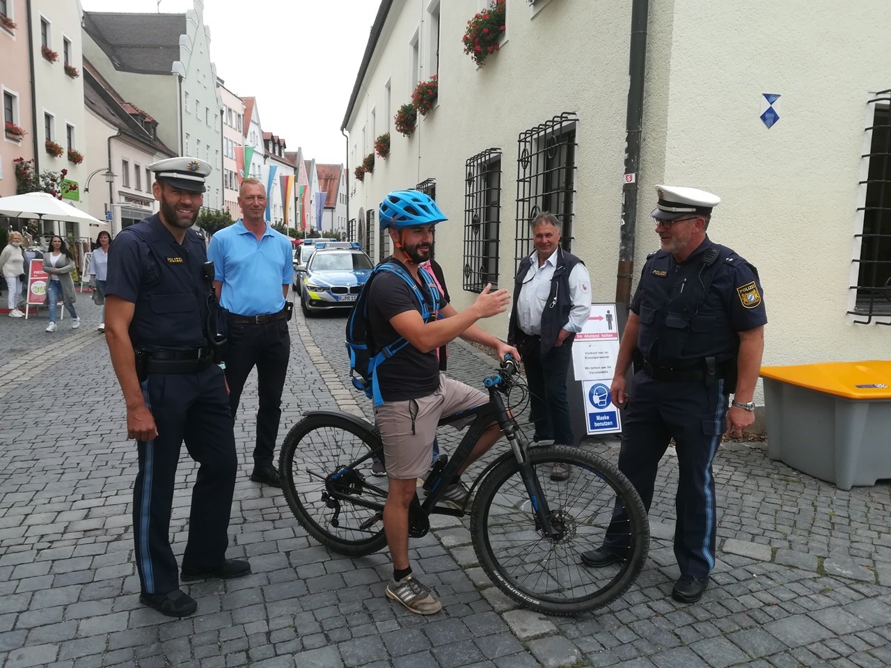 Radkontrolle Fußgängerzone Weiden Polizei