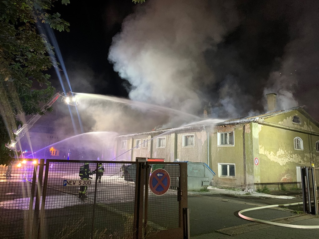 Großbrand Weiden Bahnhof