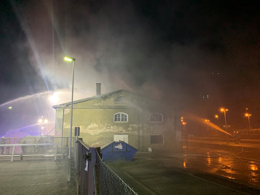 Großbrand Weiden Bahnhof
