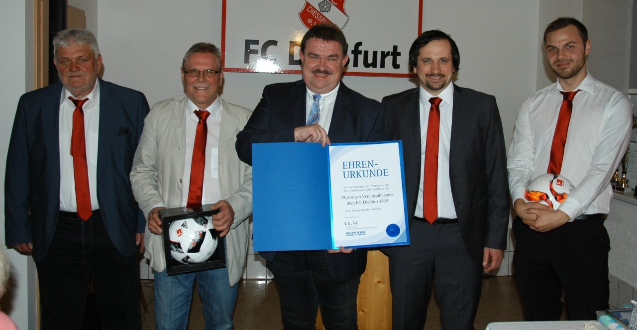 70 Jahre FC Dießfurt Kommersabend Vereingeschichte 2