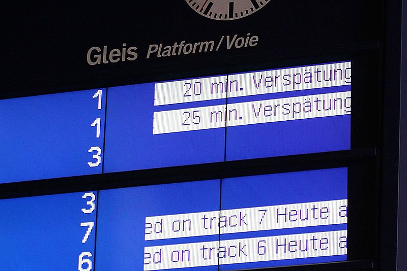 Verspätung bei der Bahn