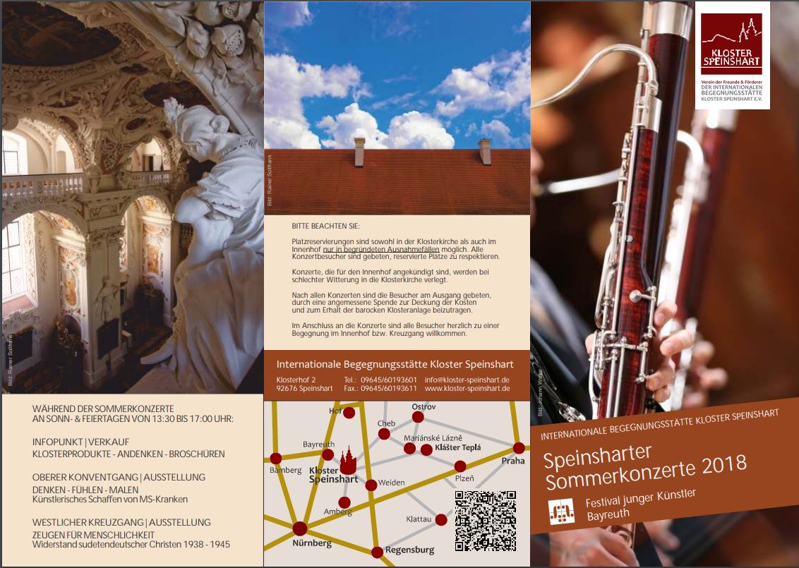Advertorial Kloster Speinshart Sommerkonzerte Flyer