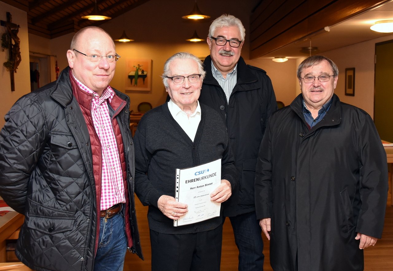Anton Binner 65 Jahre CSU