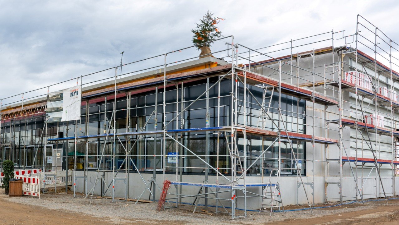 Außenansicht Kupferflechtwerk KF-Insinger Luhe-Wildenau Richtfest Andreas Insinger