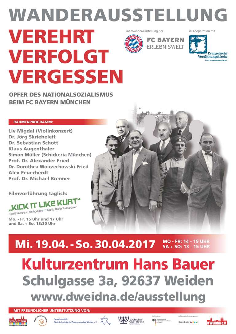 Wanderausstellung "verehrt - verfolgt - vergessen  -  Die Opfer des Nationalsozialismus beim FC Bayern München"