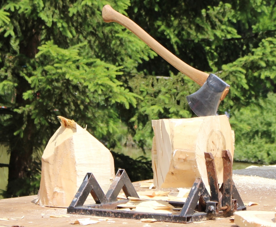 Axt Holz Waldarbeit Arbeiter Holzfäller Sägen Spalten Baum Symbol