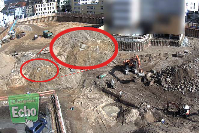 Baustelle Stadtgalerie Dinaosaurier