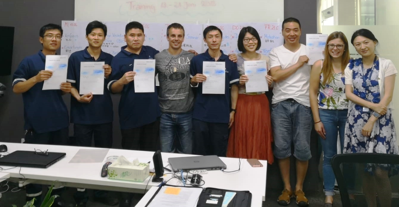 ÜBZO schult betriebliche Ausbilder 4.0 bei BHS Corrugated in Shanghai