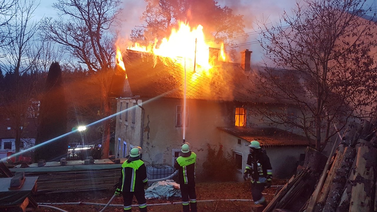 Brand Grünlas Feuerwehr Einsatz 3
