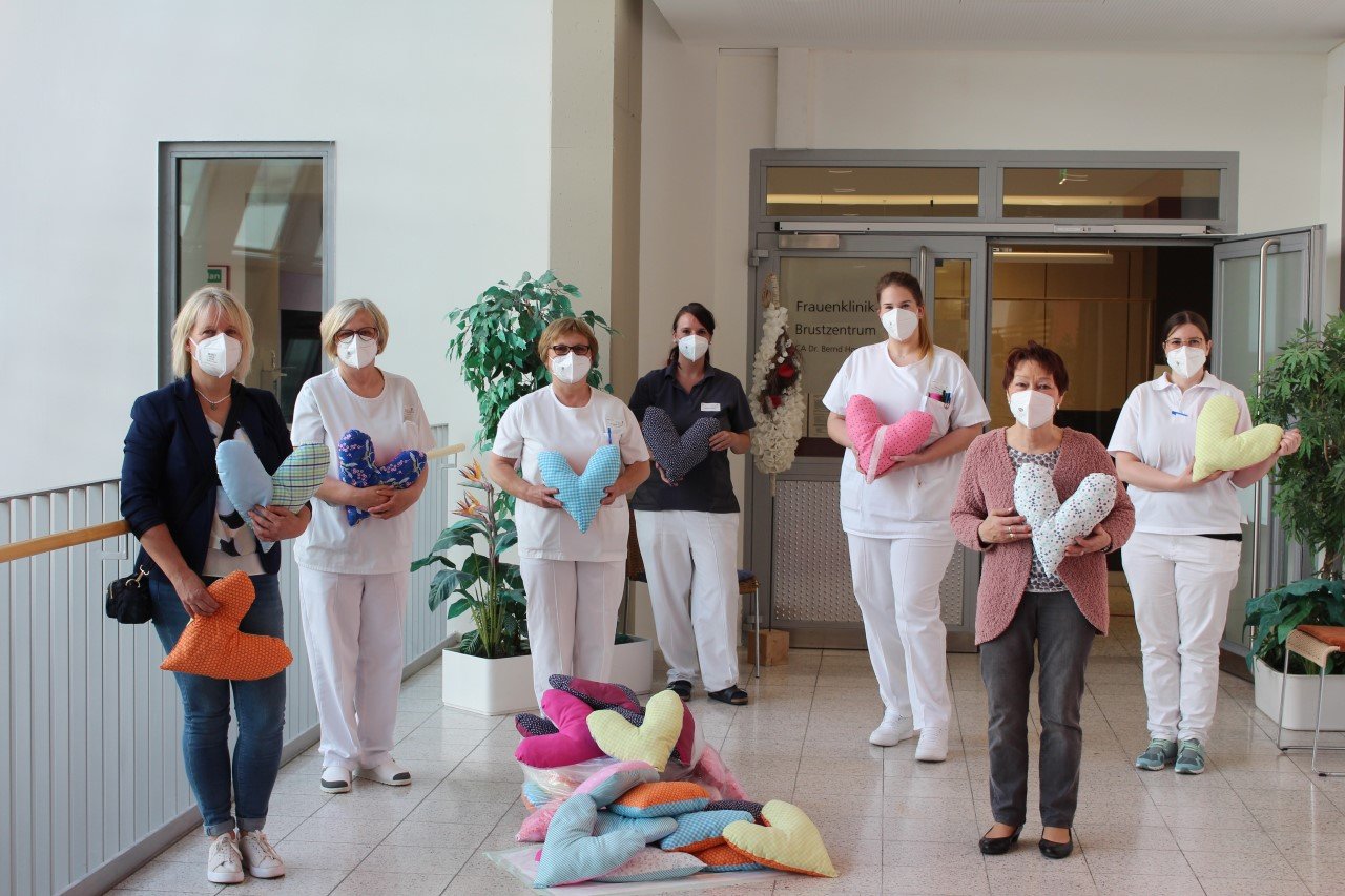 Herz gezeigt für Brustkrebspatientinnen