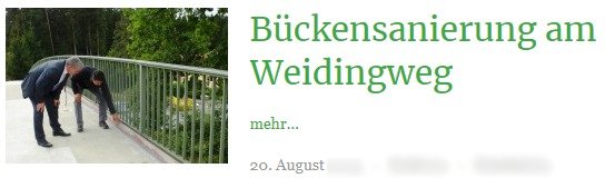 Bückensanierung am Weidingweg