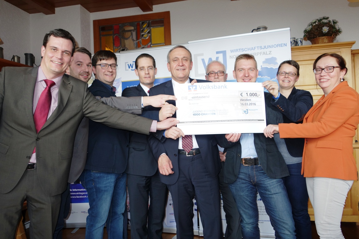 Wirtschaftsjunioren, Spendencheck, Oberbürgermeister Kurt Seggewiß, Rathaus Weiden