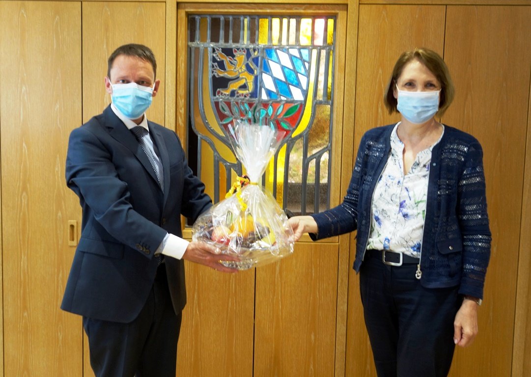 Oberbürgermeister Jens Meyer Annette Karl