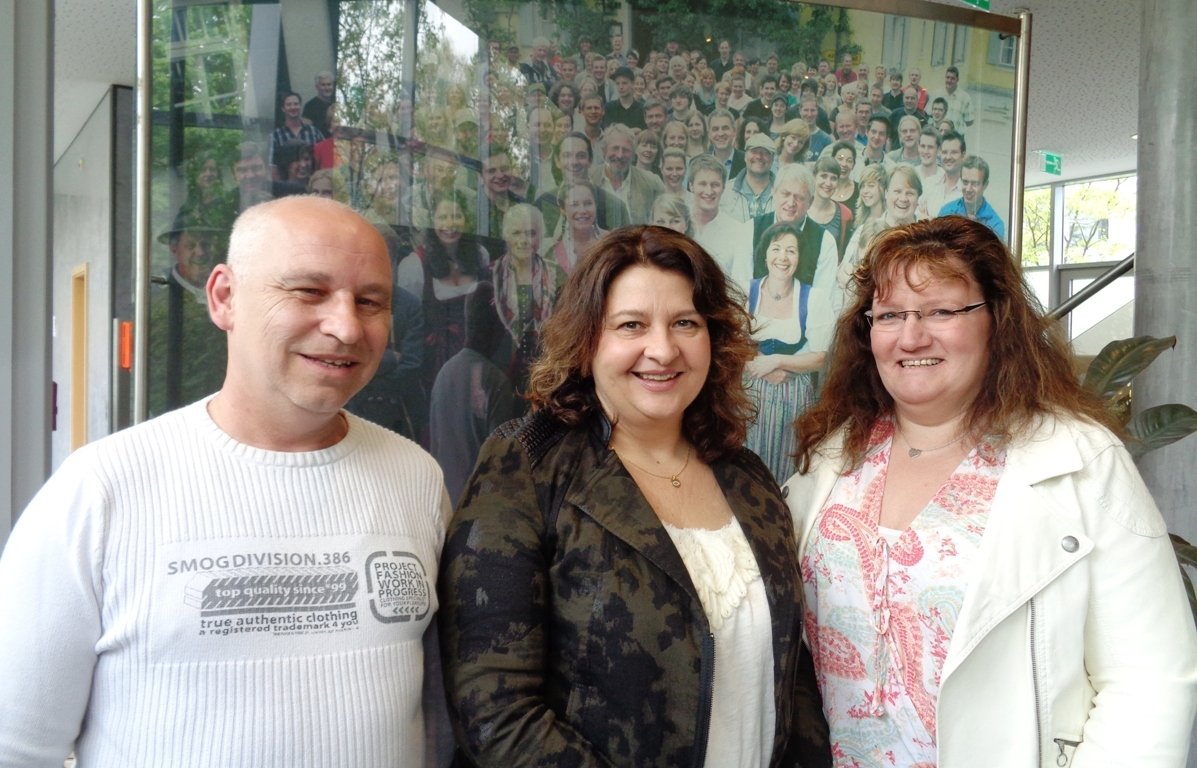 Dahoam is Dahoam, Christine Reimer mit Sandra Gattaut und Peter Gattaut