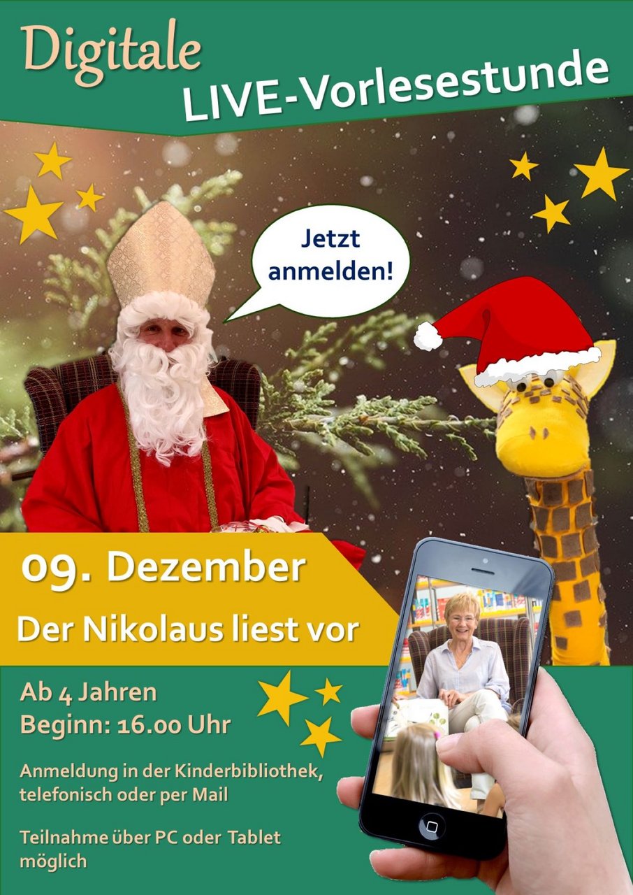 Vorlesestunde: Der Nikolaus liest vor