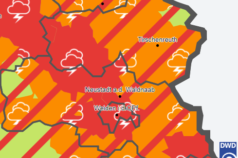 [Update] Unwetterwarnung: Nordoberpfalz kommt glimpflich davon