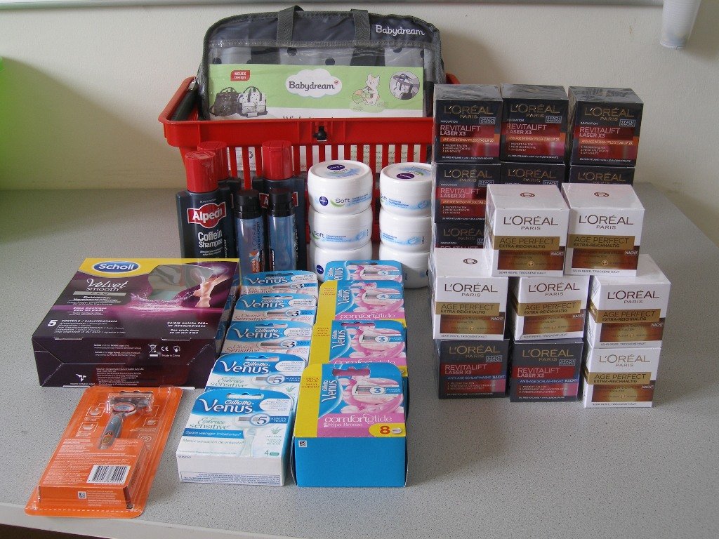 Diebesgut-Shampoo-Schokolade-Anti-Age-Creme-Rasierer-Nivea-Creme