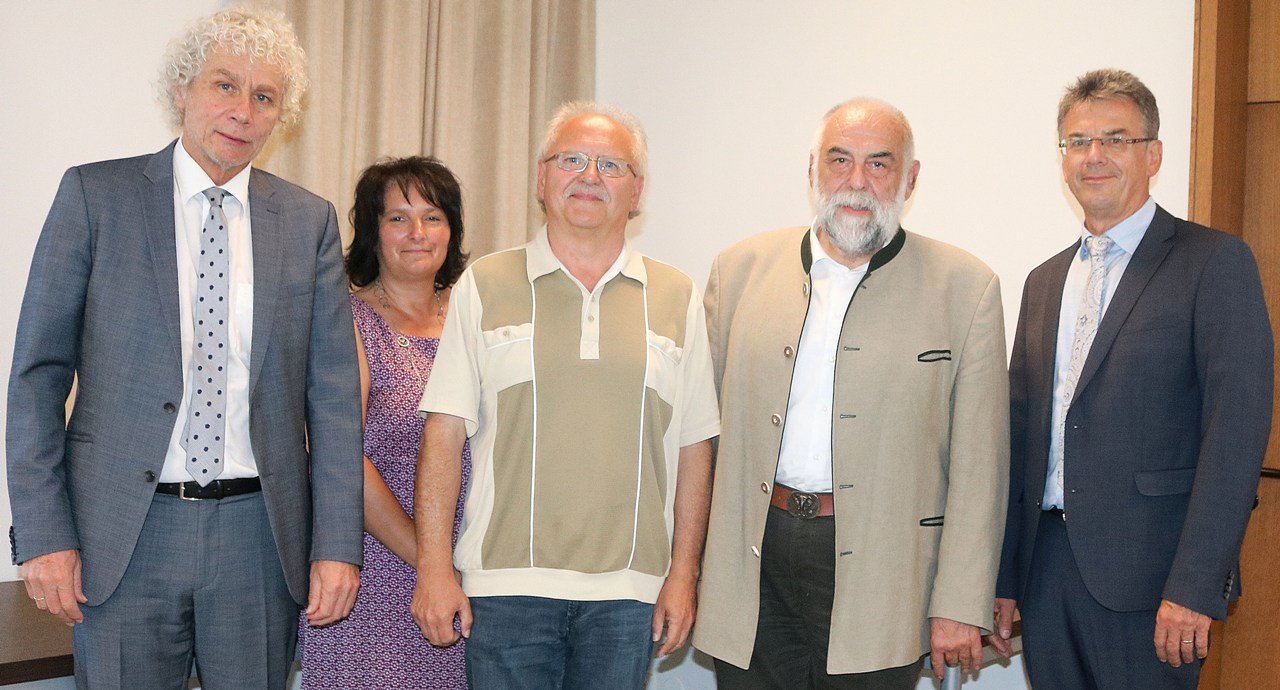 Dienstjubiläum Landratsamt Tirschenreuth Wolfgang Lippert Ramona Wiesent Gerhard Bauer Dr. Wolfgang Schinner Walter Brucker