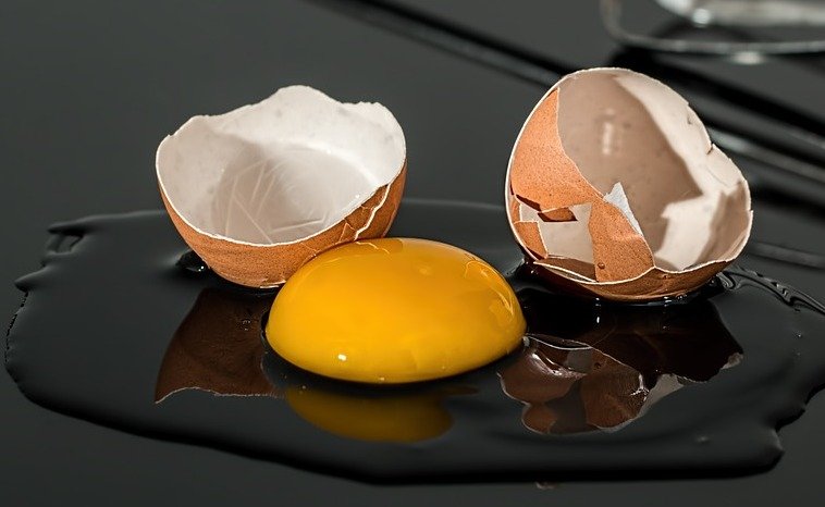 Rohe Eier als Wurfgeschosse