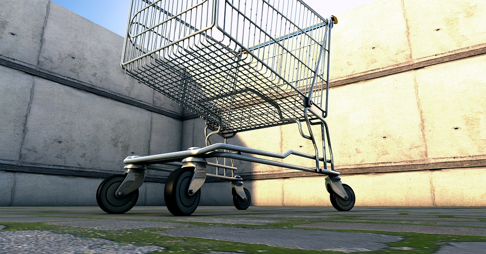 Einkaufswagen, Gitterwagen, einkaufen, Geschäft, Supermarkt, Einkauf