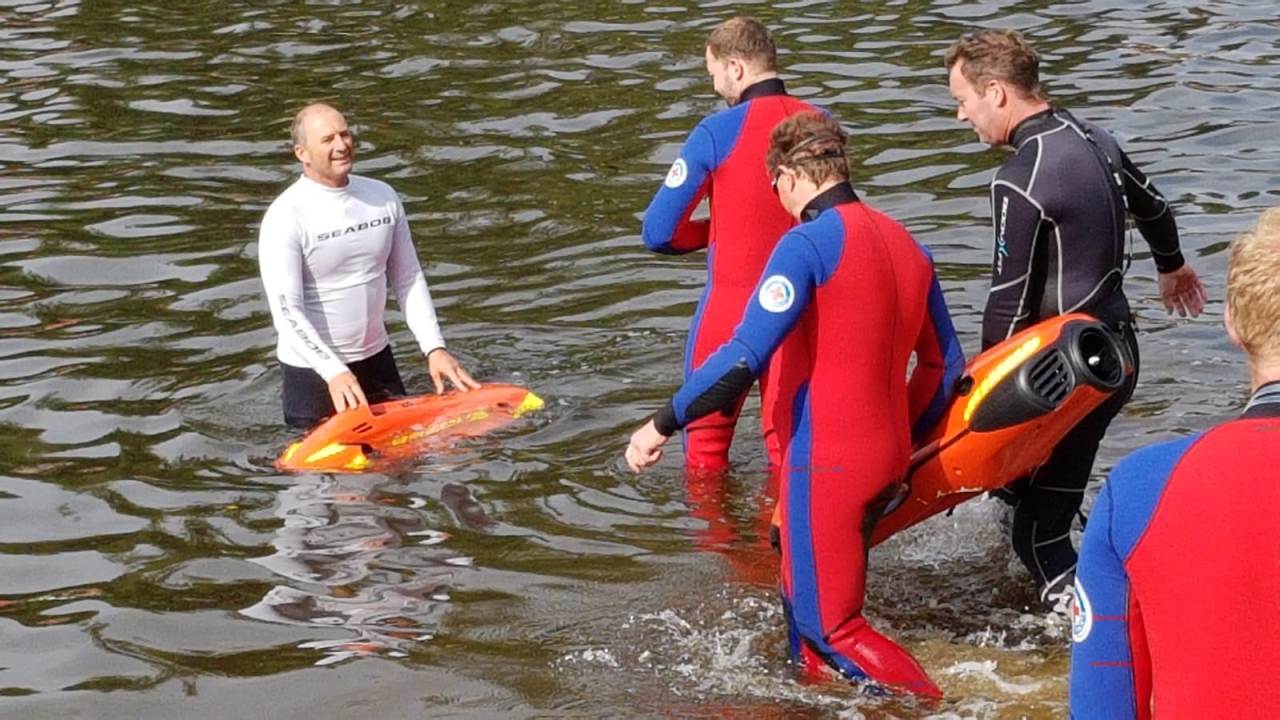 Einsatz Rußweiher Eschenbach Rettungsschwimmer (1)