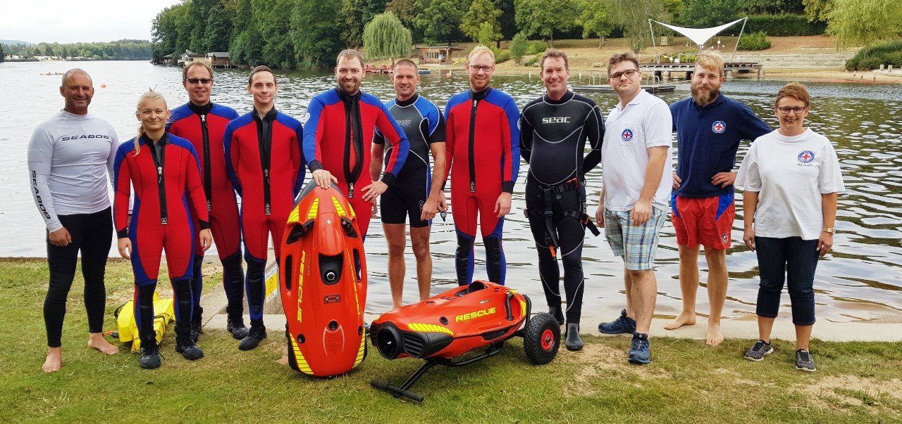 Einsatz Rußweiher Eschenbach Rettungsschwimmer (2)