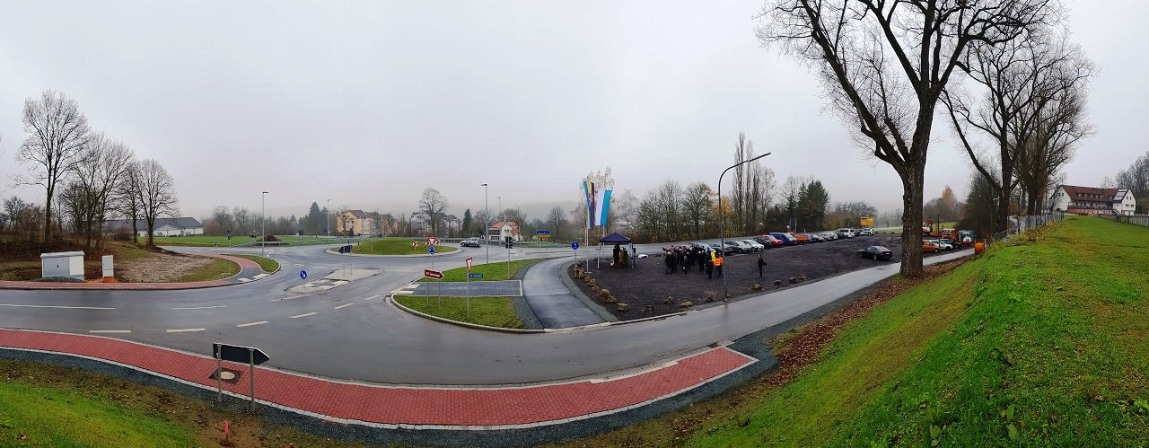 Eröffnung Kreisverkehr Radweg Baugebiet Neustadt (1)
