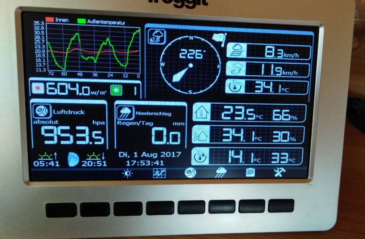 Eslarn Thermometer Wetterstation 34 Grad