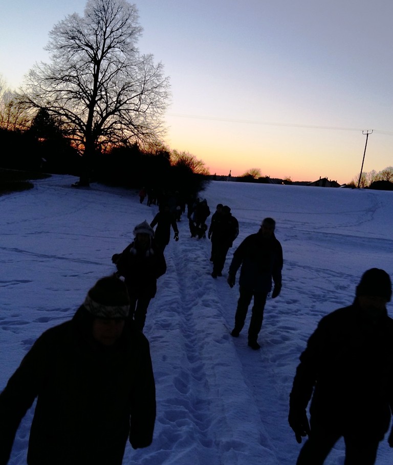 Fähnlein Wanderung Pressath, Winterwanderung1