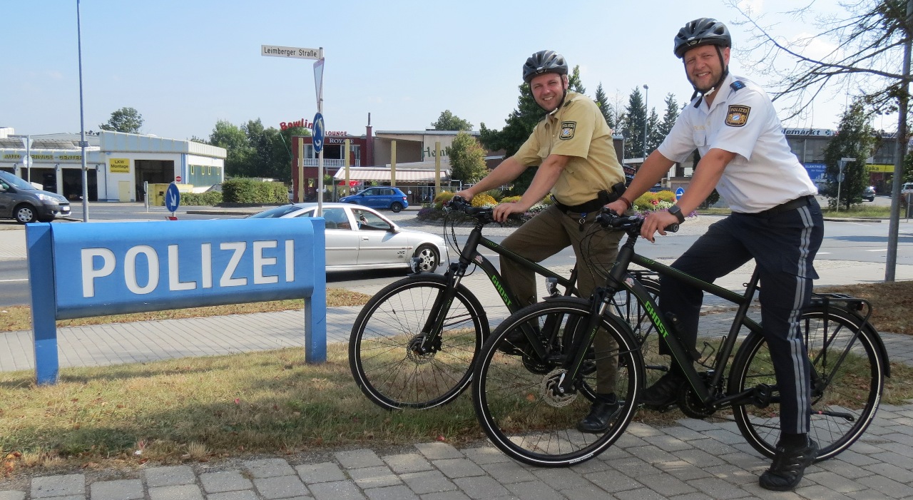 Fahrradstreife, Polizei, Symbol