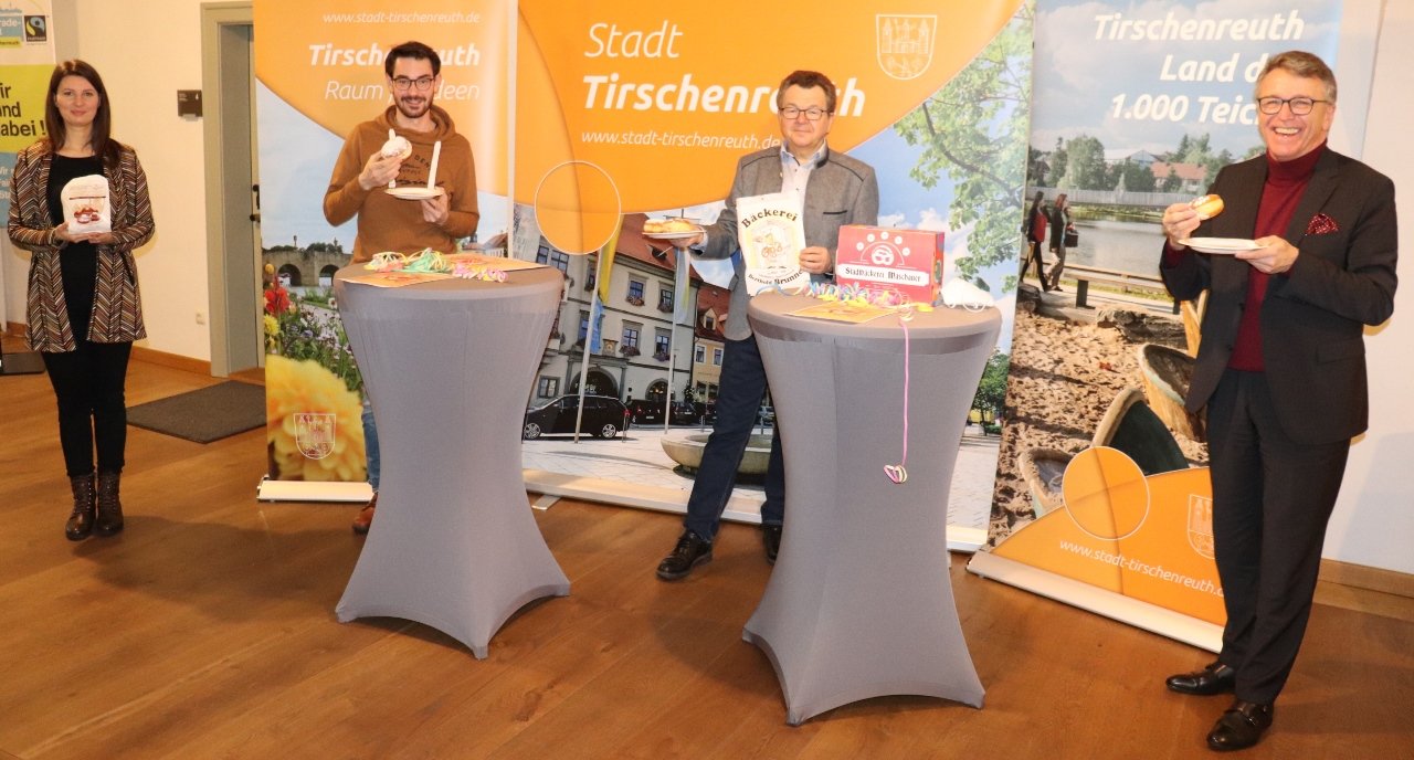 Faschingsaktion Tirschenreuth, Stefanie Süß, Sebastian Wiedemann, Dr. Maximilian Schön, Franz Stahl