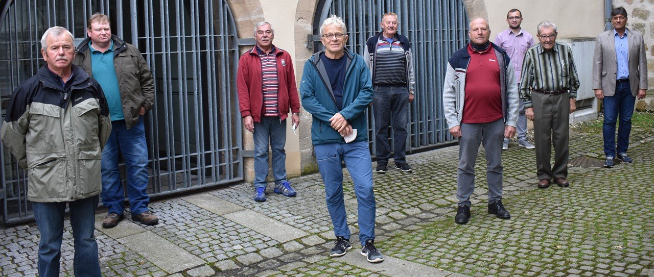 Feldgeschworene Obmann Josef Kneidl auch Friedrich Arnold, Johann Arnold, Karl Schönberger, Michael Müller, Hans Reichl, Alfons Meiler und Georg Schwindl