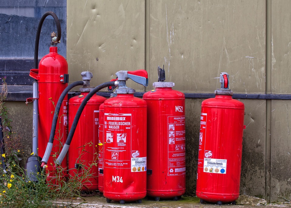 Feuerlöscher, Feuer, löschen, Brand, Sicherheit