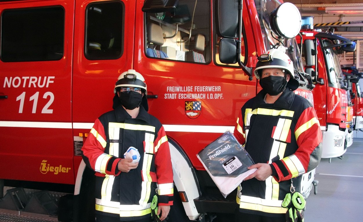 Feuerwehr Eschenbach Corona Daniel Danzer, Kommandant Christian Götz