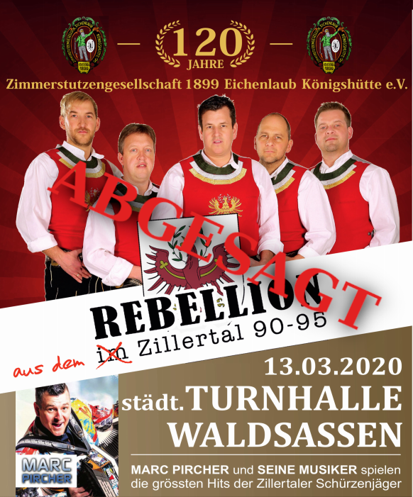 Konzert Waldsassen Marc Pirchler abgesagt