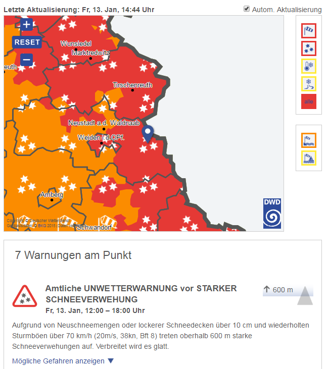 Deutscher Wetterdienst Warnung