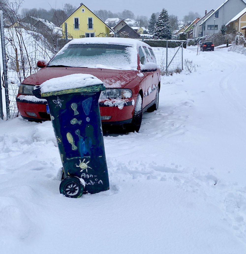 Vom einsamen Kampf des Winterdienstes mit Mülltonnen und zugeparkten Straßen