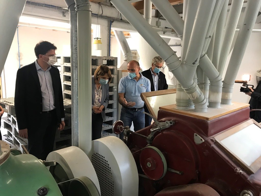 Florian von Brunn, MdL Annette Karl, Gerald Meierhöfer und Bürgermeister Robert Lindner