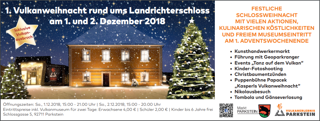 Flyer 1. Vulkanweihnacht Parkstein Vulkanmuseum Parkstein Bilder Advertorial
