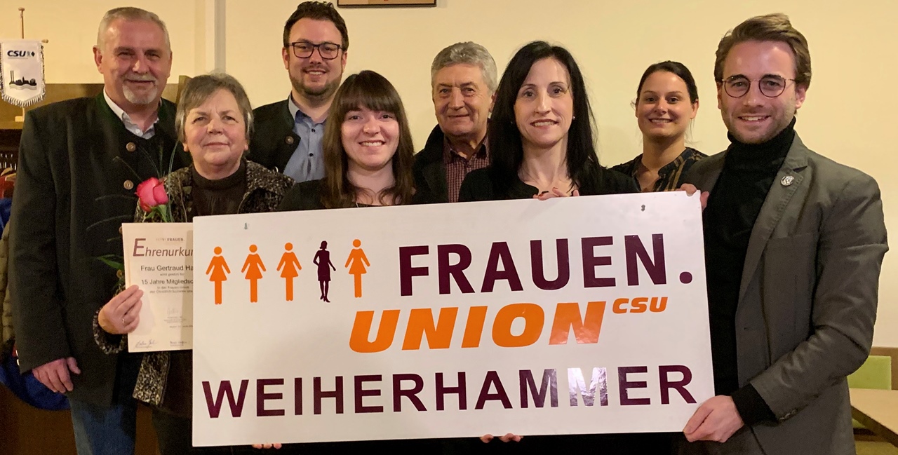 Frauenunion Weiherhammer Gertraud Hahn 