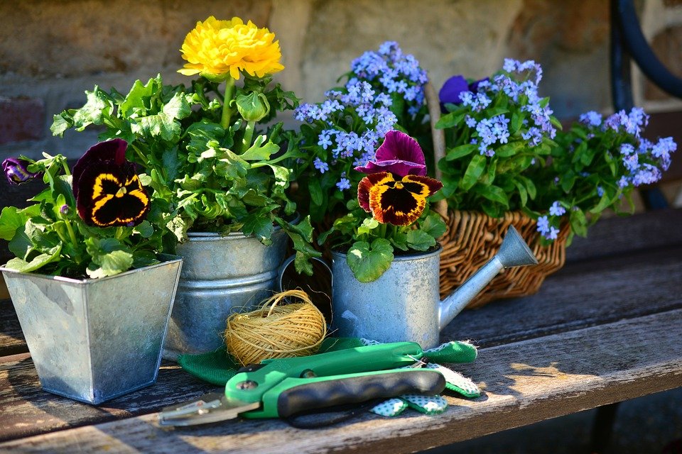 Gartenarbeit Garten Grün Wiese Blumen Symbol pixabay
