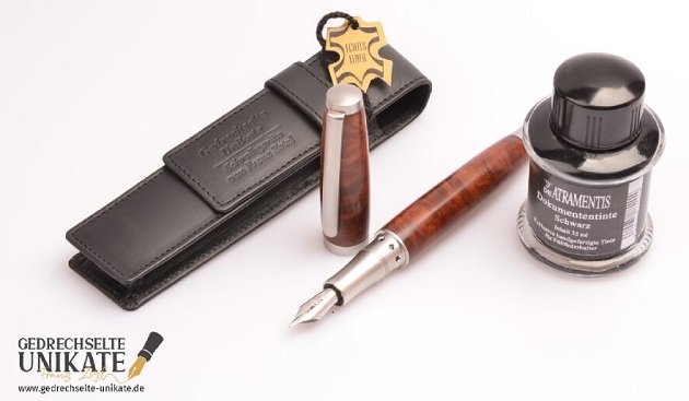 Gedrechselte-Unikate Franz Zetzl Parkstein Stifte Kolbenfüller aus edelstem Wüsteneisenholz